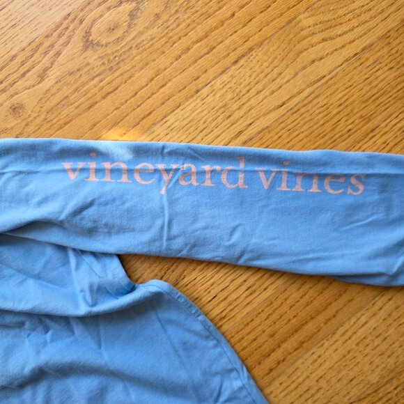 VINEYARD VINES Boy's Long Sleeve T-Shirt | Medium | Light Blue Whale Cotton Tee - Picture 4 of 6